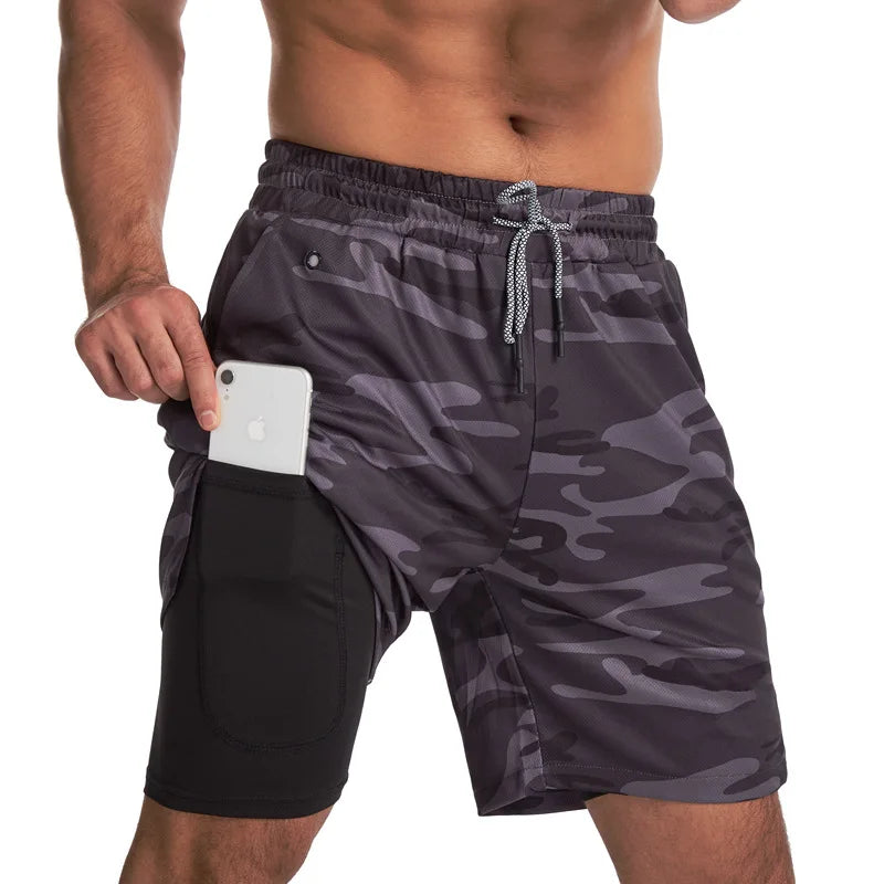 Pantaloncini Da Corsa Da Uomo 2 In 1 Palestra Allenamento Fitness Estivi 2025 Nuovi