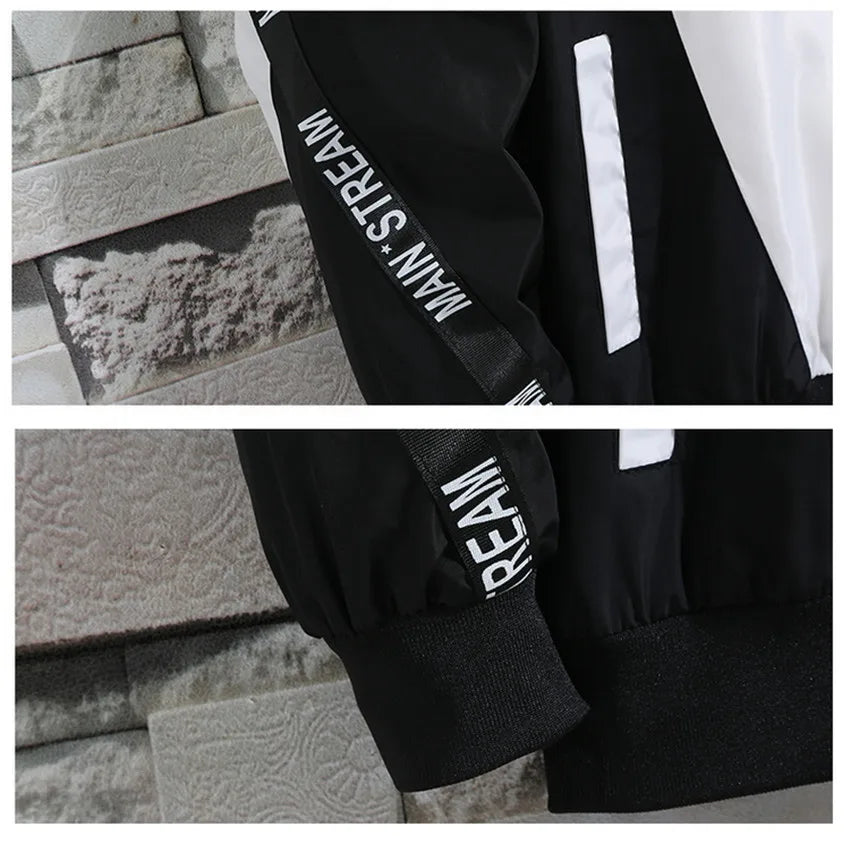 Giacche Uomo Donna Hip Hop Olympia Giacca A Vento Patchwork Con Cerniera All Aperto Harajuku Abbigliamento Maschile