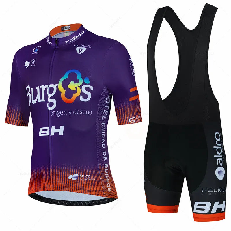 Nuovo BH Burgs Team 2024 Maglia Da Ciclismo Uomo E Pantaloncini Da Bici Set MTB Estivo Asciugatura Rapida