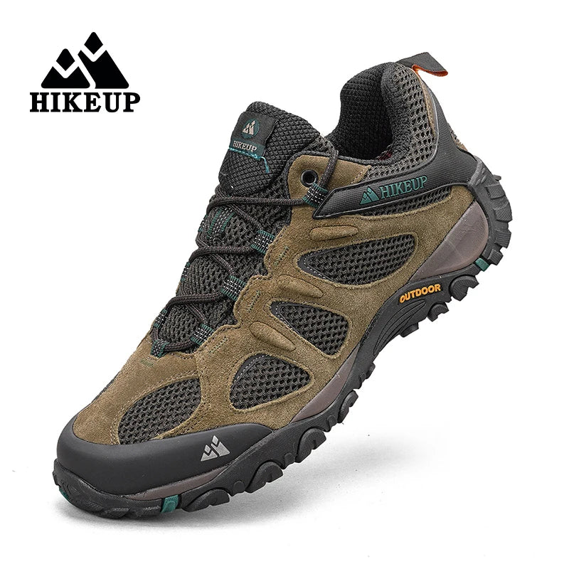 Hikeup Scarpe Da Uomo Traspiranti Da Trekking All'aperto Antispruzzo Mountain Climbing Sport Sneaker Da Trekking