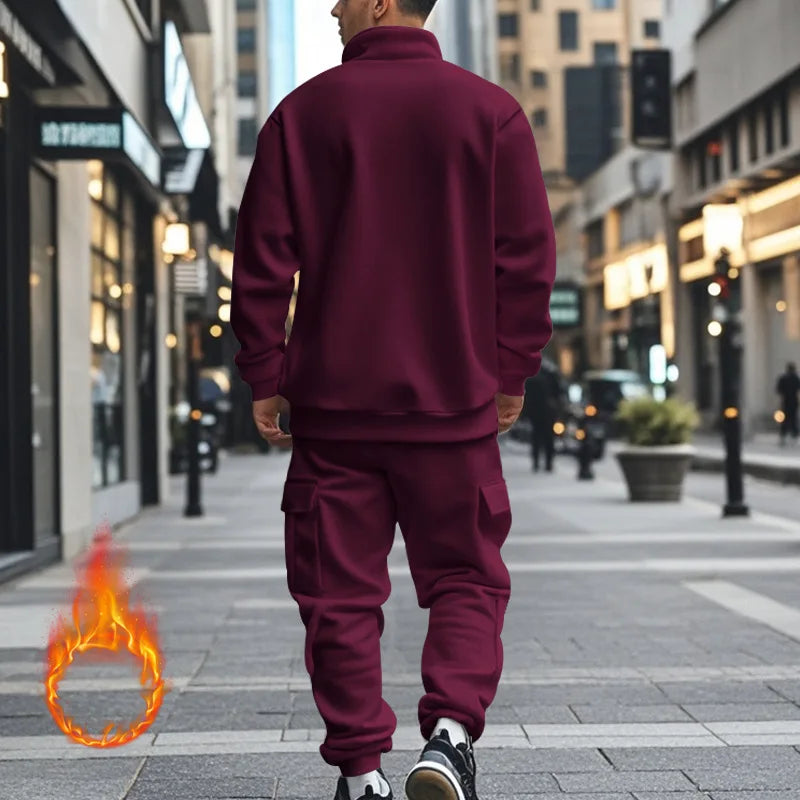 Pantaloni Sportivi Con Cerniera Calda In Velluto Da Uomo Casual Autunno Inverno 2024