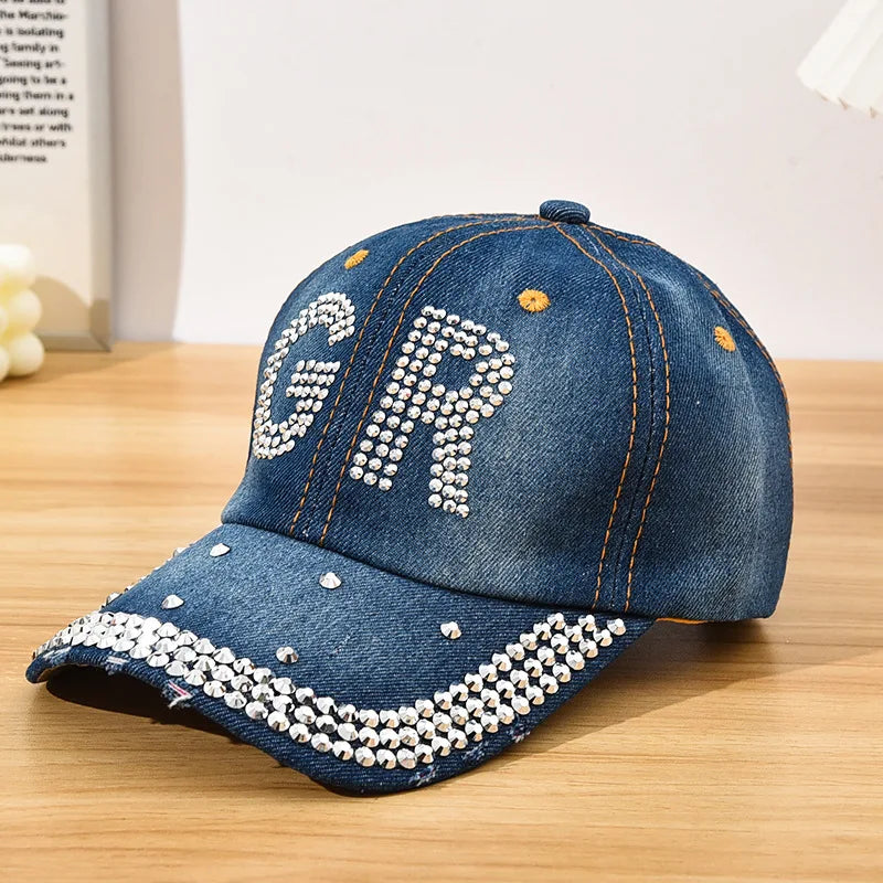 Cappellino Da Baseball Con Diamanti Y2K Motivo Stelle Regolabile Chiusura Posteriore Unisex Design Casual Moda Quotidiana