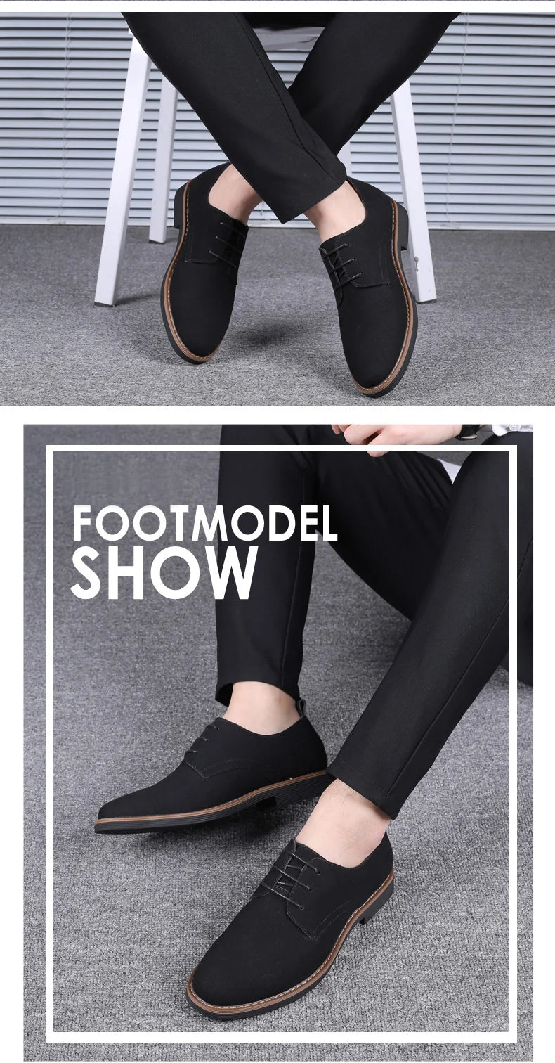 Scarpe Eleganti Da Uomo In Pelle Scamosciata Oxford Mocassini Derby Lusso Casual Classiche