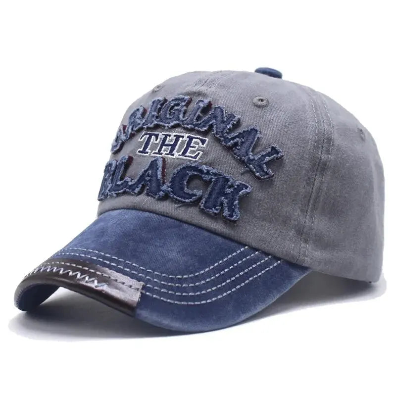 Berretto Da Baseball Vintage Unisex Cotone Lavato Ricamo Lettera Nera Berretto Casual Da Esterno