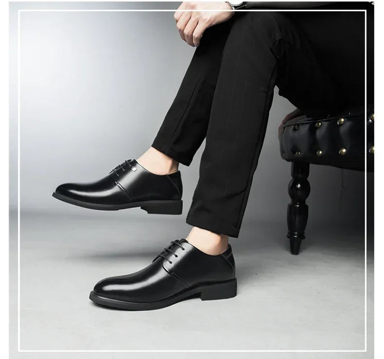 Scarpe Da Uomo Con Aumento Altezza 6 Cm Traspiranti Con Soletta Invisibile Per Uso Quotidiano