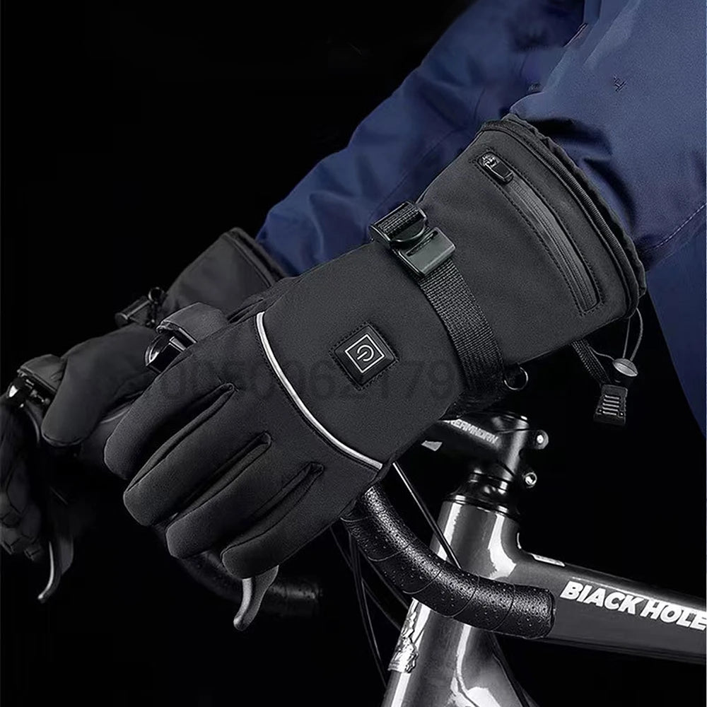Guanti Riscaldati Da Sci Con Custodia Per Batteria Antiscivolo Impermeabili Touchscreen Per Moto E Attività All Aperto