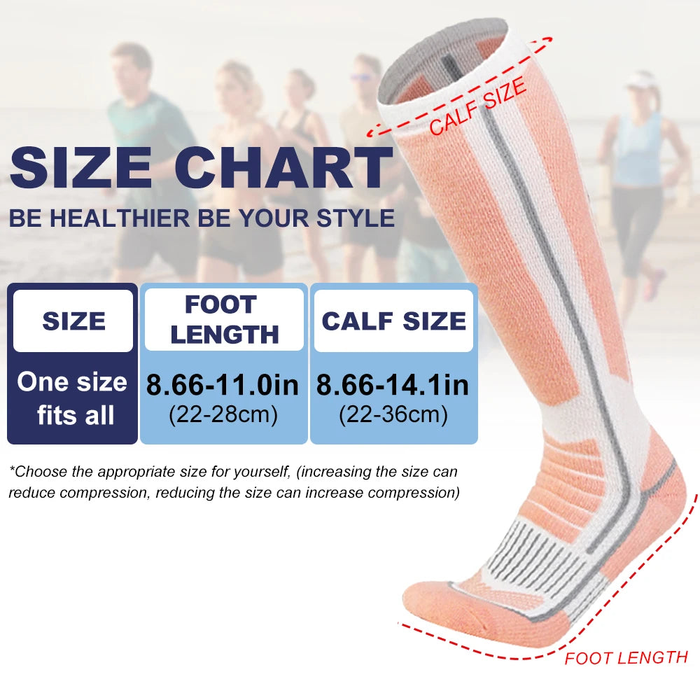 Calzini Termici In Lana Merino Unisex Lunghi A Compressione Per Sci Escursionismo Snowboard Trekking