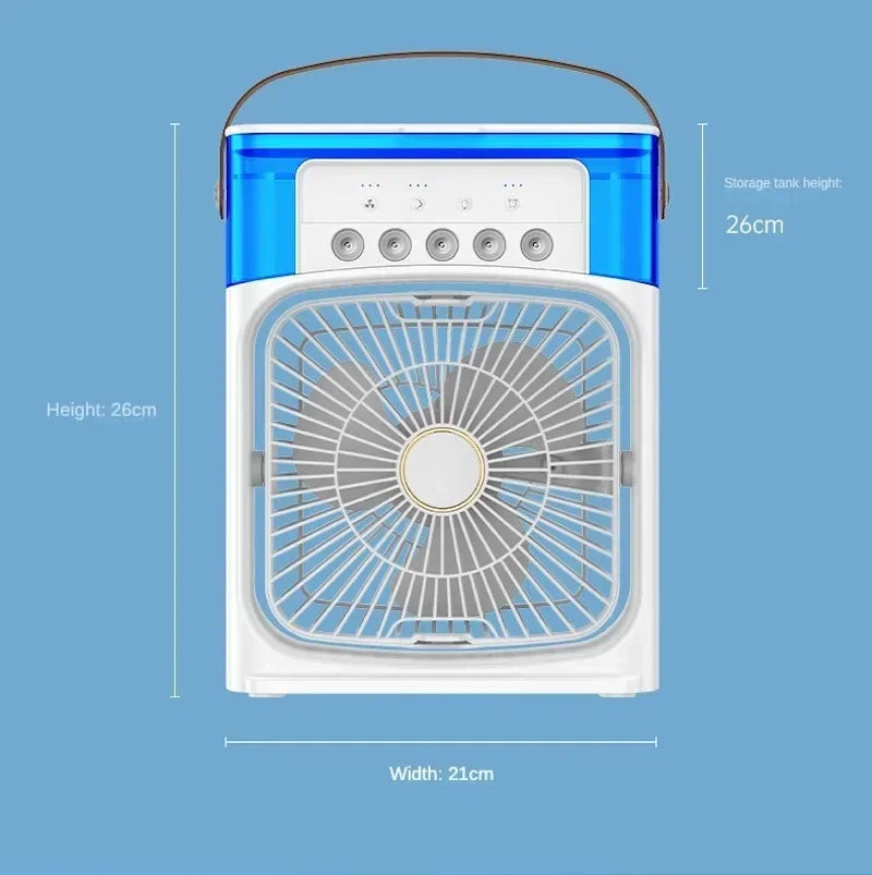 Ventilatore Umidificatore Portatile Per Uso Domestico Condizionatore Aria Tre Velocità Raffreddamento