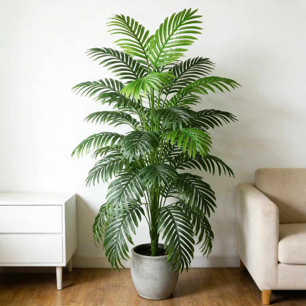 Palma Tropicale Artificiale Grande 90-120 cm Con Foglie Monstera In Plastica Per Decorazioni Casa Giardino Matrimonio