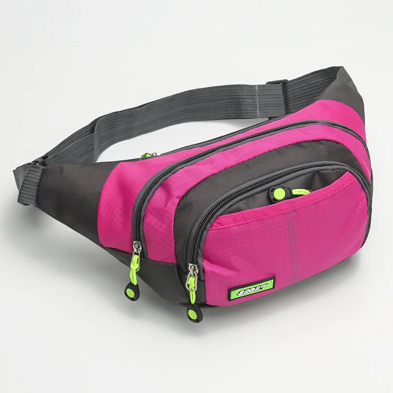 Marsupio da Viaggio Impermeabile con Cerniera Borsa a Tracolla per Sport all aperto Unisex Grande Capacità Regolabile