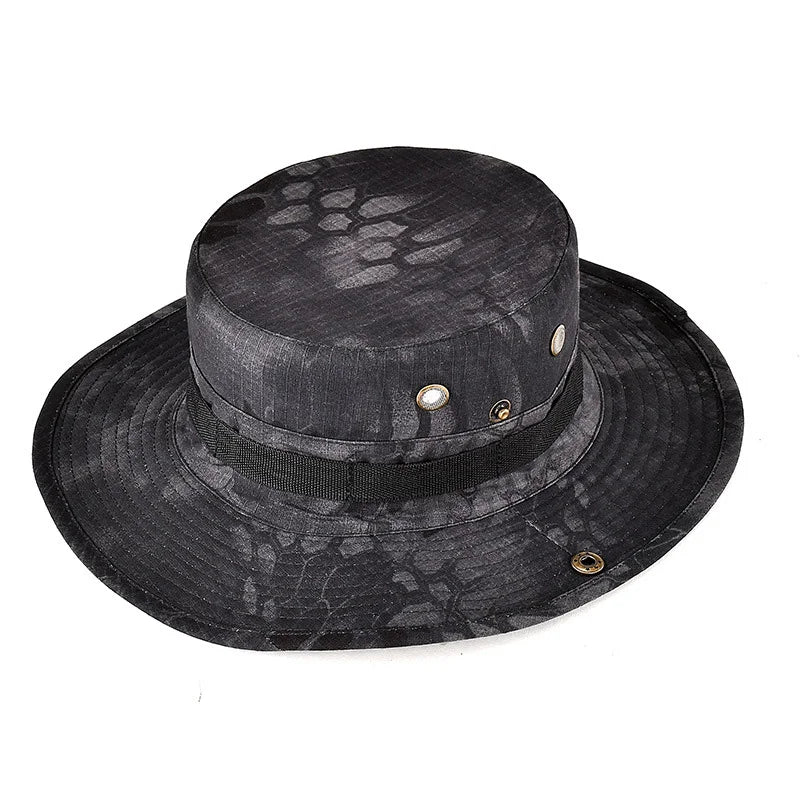 Cappello Boonie Da Pescatore Camouflage All Aperto Protezione Solare Per Esterni Caccia Escursionismo Arrampicata AF056