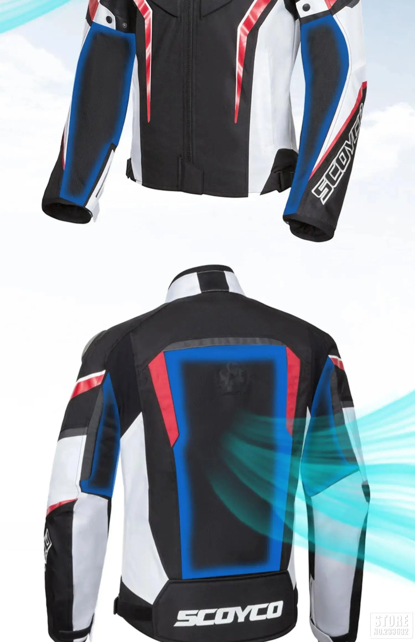 SCOYCO Moto Giacca Impermeabile Anticaduta Traspirante In Rete Con Protezioni Motocross Pantaloni Tuta Uomo