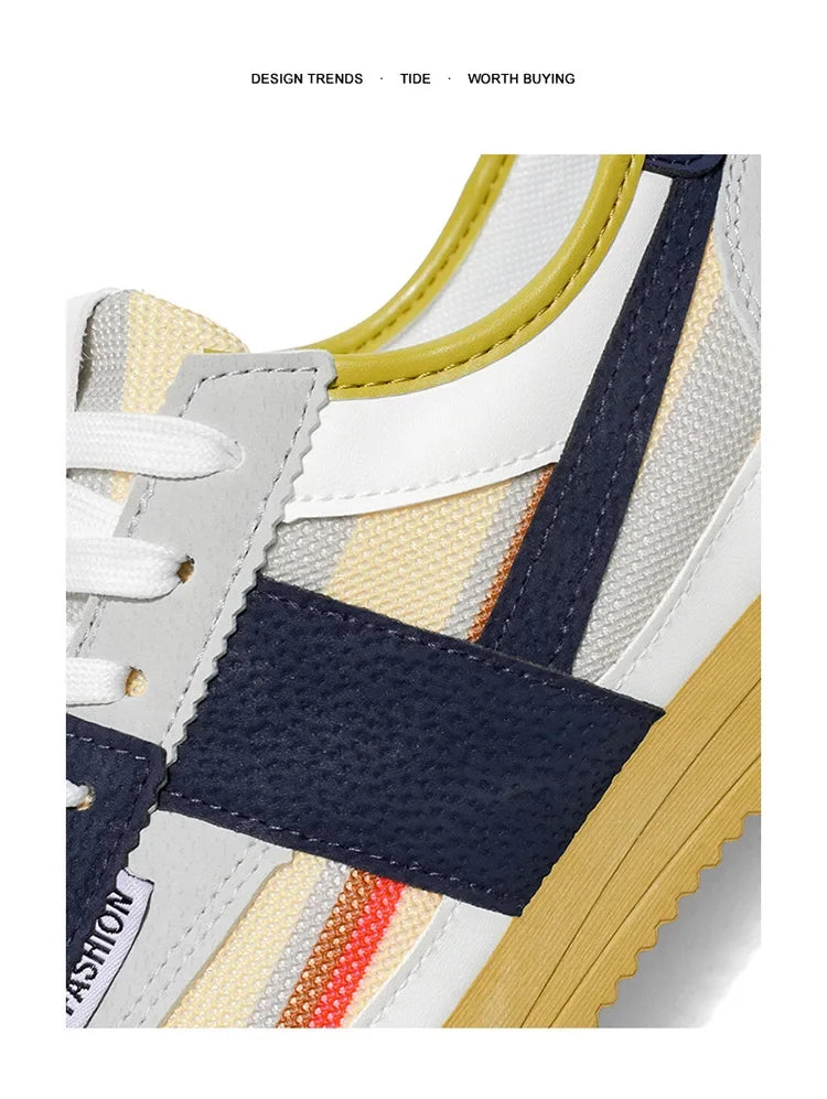 Scarpe Casual Uomo Traspiranti In Tela Versione Aggiornata Primavera Estate Punta Tonda Fodera In Poliestere