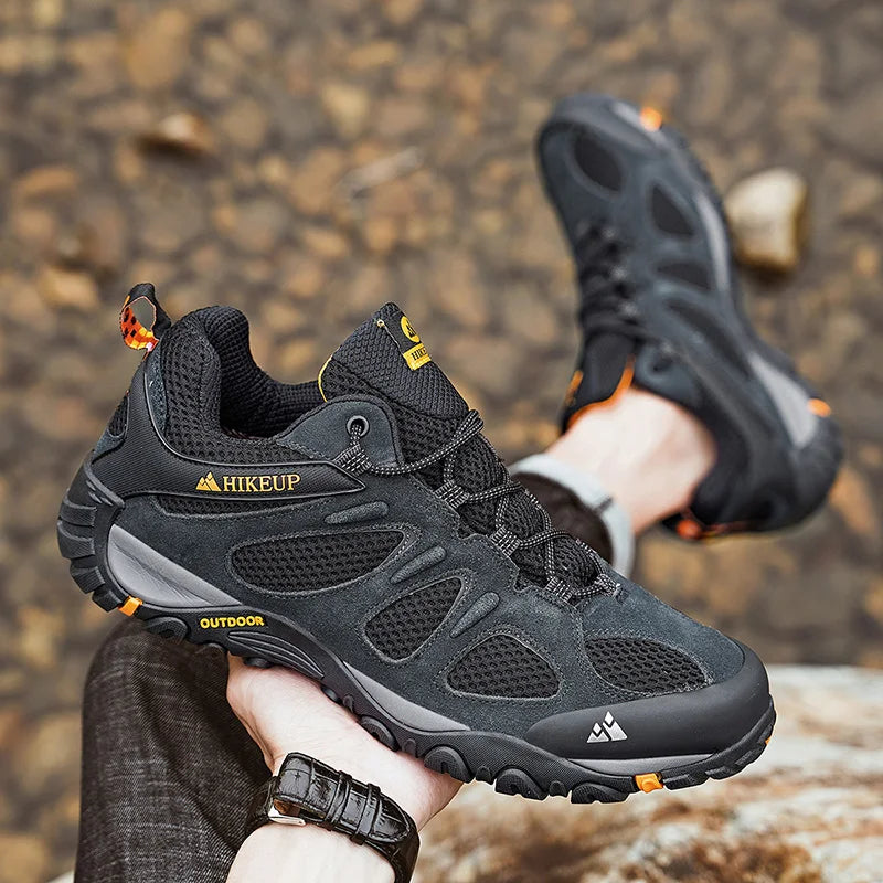 Hikeup Scarpe Da Uomo Traspiranti Da Trekking All'aperto Antispruzzo Mountain Climbing Sport Sneaker Da Trekking