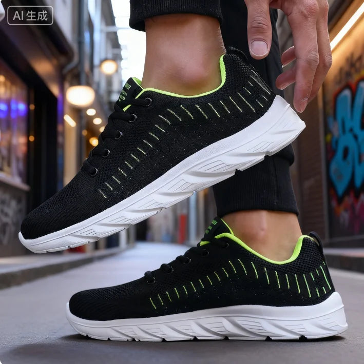 Scarpe Da Ginnastica Da Corsa In Maglia Uomo Traspiranti Leggere Antiscivolo Suola Morbida Scarpe Da Passeggio