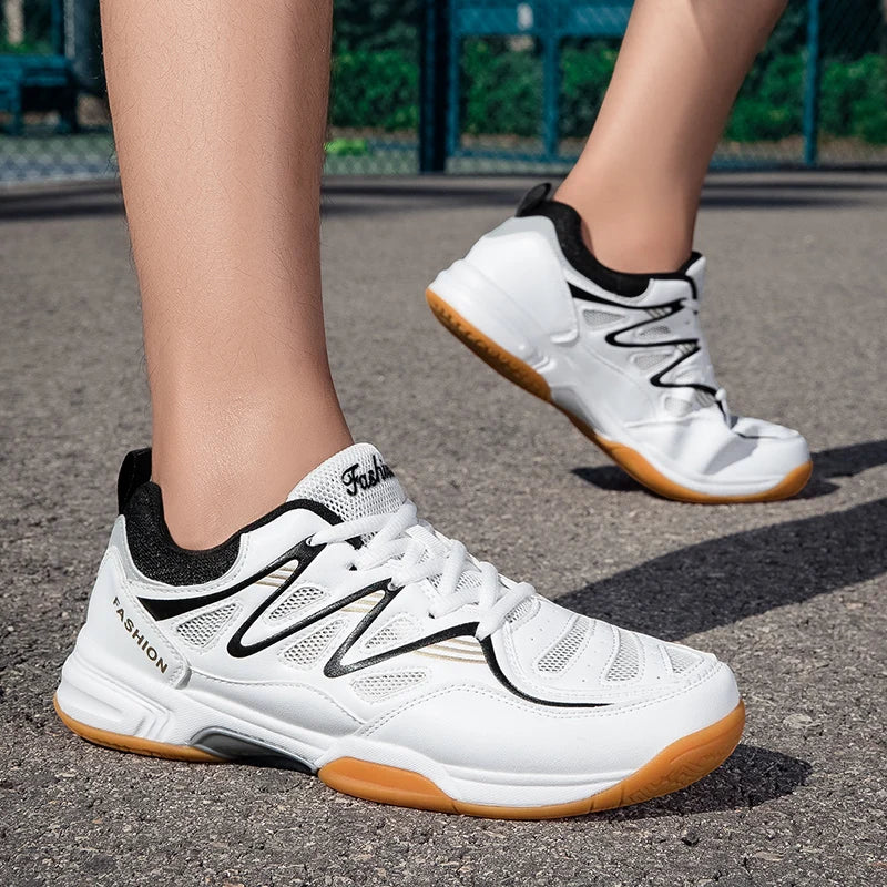 Scarpe Sportive Unisex Tennis da Tavolo e Badminton con Suola Spessa Antiscivolo e Chiusura a Lacci