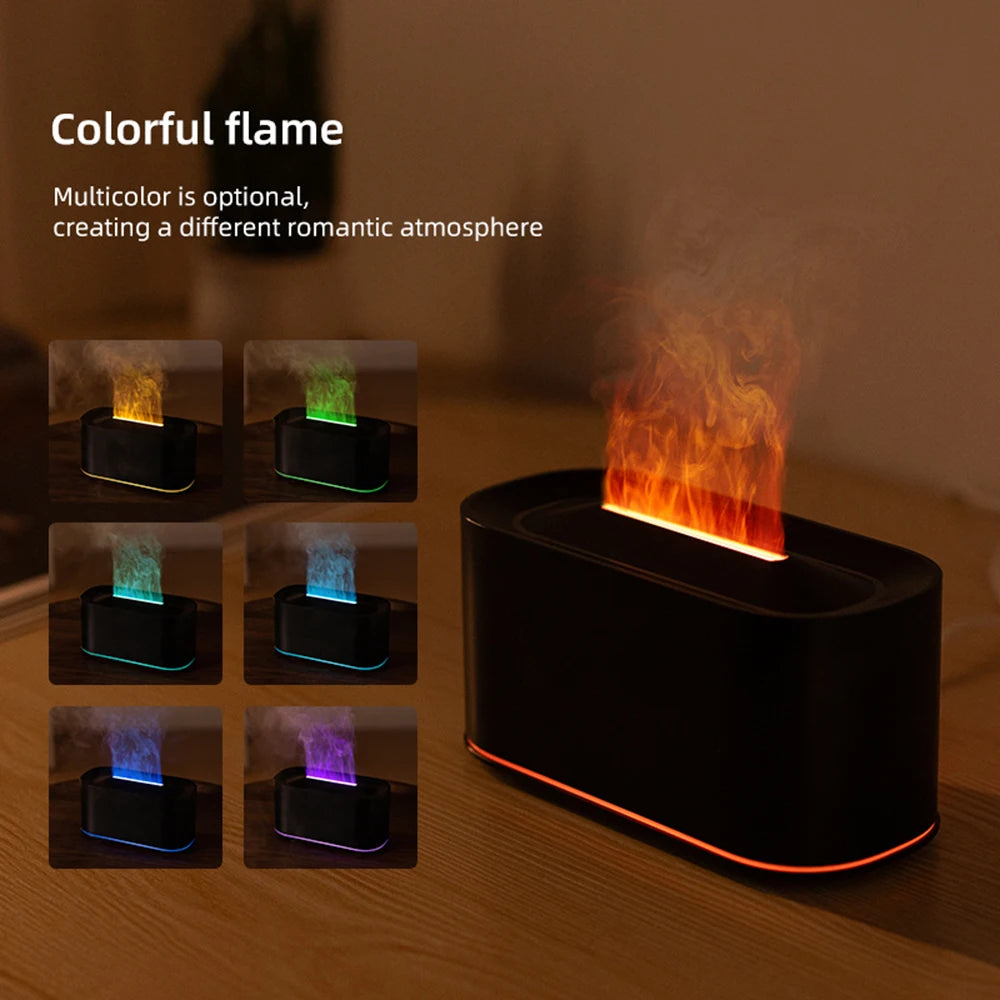 Diffusore Di Aromaterapia Con Effetto Fiamma E Nebbia Fredda Umidificatore Silenzioso Per Casa E Camera Da Letto