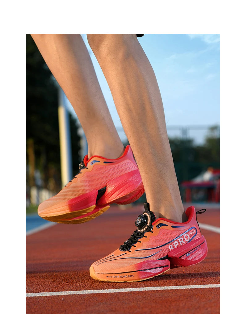 Scarpe sportive da uomo Scarpe da corsa da maratona con piastra in carbonio con palmo pieno Scarpe da tennis da coppia leggere e traspiranti in mesh Scarpe da allenamento
