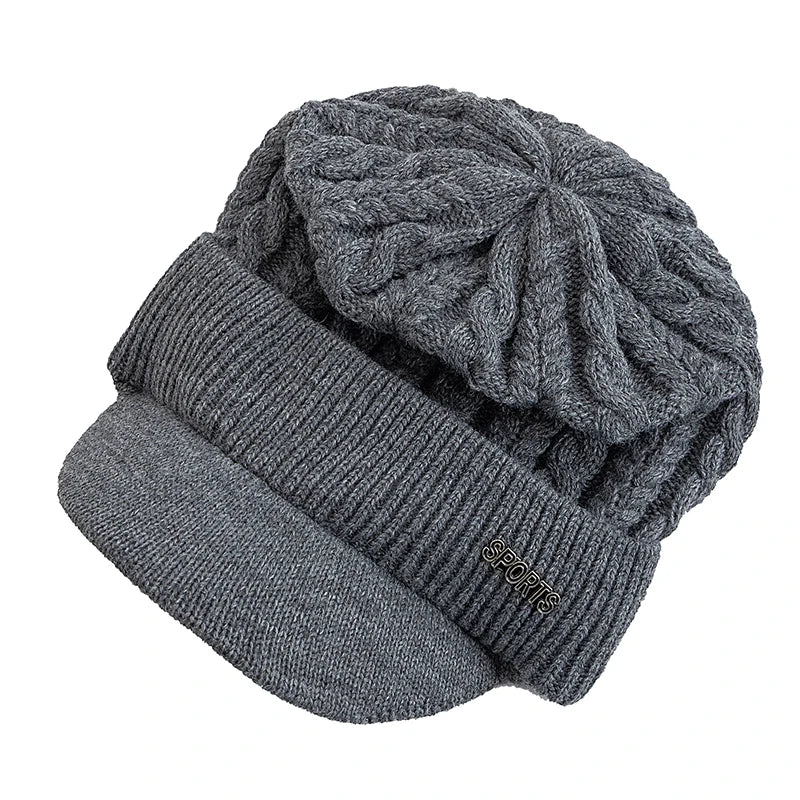 Cappello Invernale Unisex Caldo Con Bordo Foderato In Pelliccia Sportivo Per Uomo Donna Lavorato A Maglia All Aperto