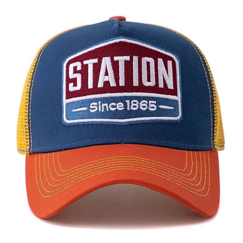 Berretto Trucker Unisex Ventilato Rete Estate Streetwear UP Positive Stazione SA Station