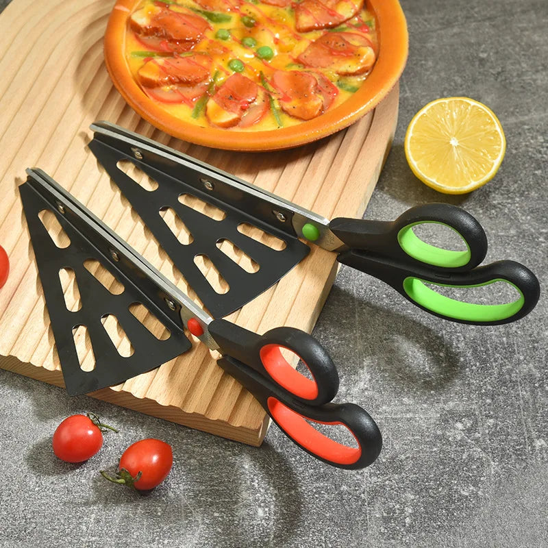Cesoie Per Pizza Staccabili In Acciaio Inossidabile 2 In 1 Forbici Da Cucina Spatola Ecologiche Per Uso Domestico