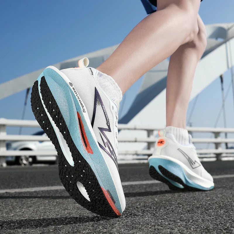Scarpe Da Corsa Carbon Board Specialità Maratona Uomo Donna Traspiranti Leggere Antiscivolo Sneakers