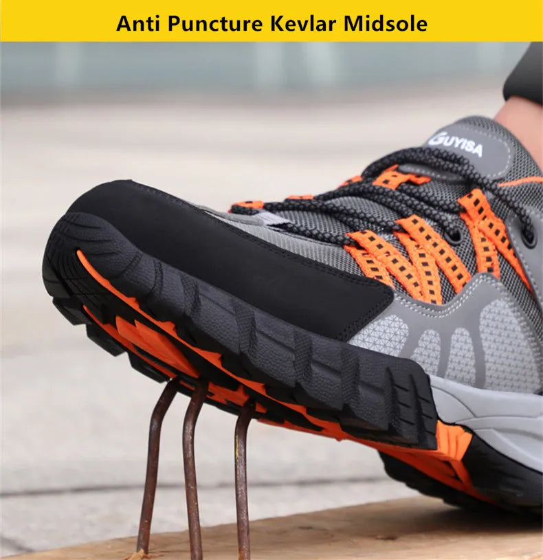 Scarpe Da Lavoro Con Punta In Acciaio Antinfortunistiche Da Uomo Antiscivolo Indistruttibili