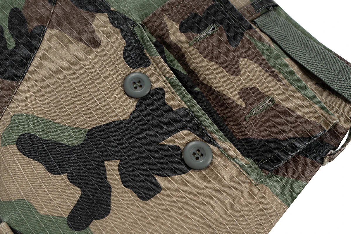 Pantaloncini Corti Cargo Mimetici M65 Silhouette Da Uomo Estivi Larghi Patchwork A Gamba Larga Oversize
