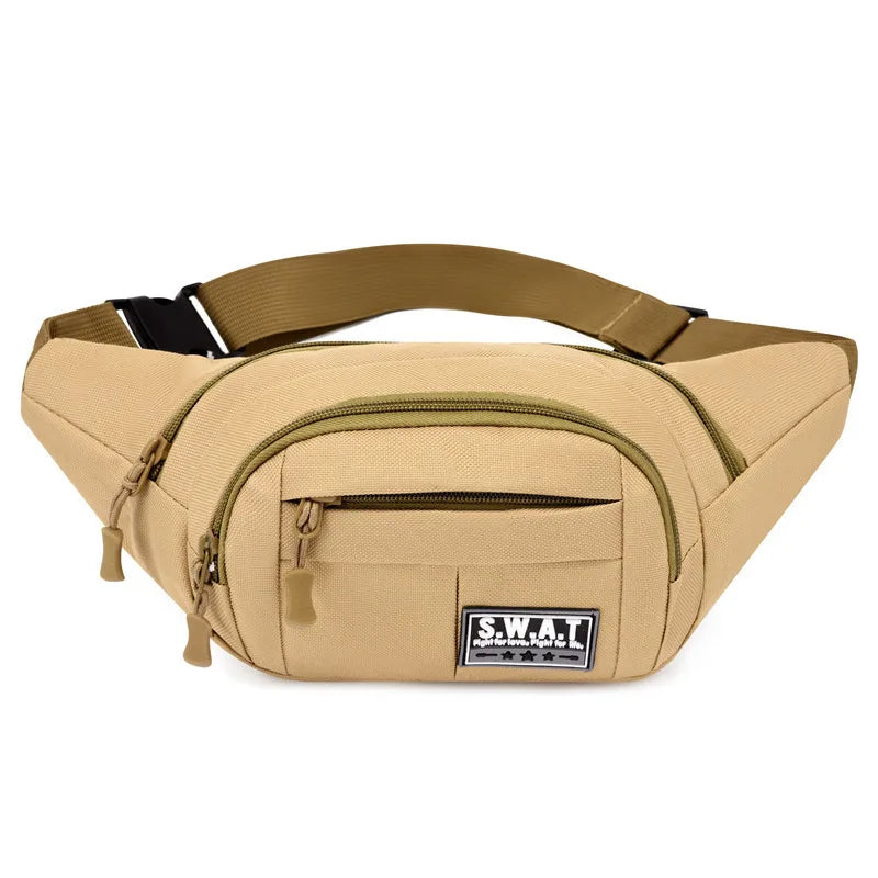 Nuovo Marsupio da Uomo Multistrato con Quattro Cerniere Borsa da Petto per Sport Outdoor e Tempo Libero