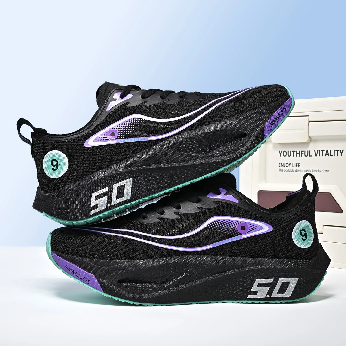 Scarpe Da Corsa Sportive Unisex Traspiranti Comfort Outdoor Nero Taglia 10 Per Uomo E Donna