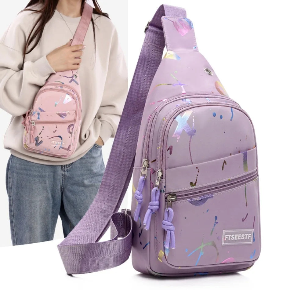 Nuova Borsa Da Petto Per Donna Leggera Con Tracolla Multistrato E Pratica Per Smartphone