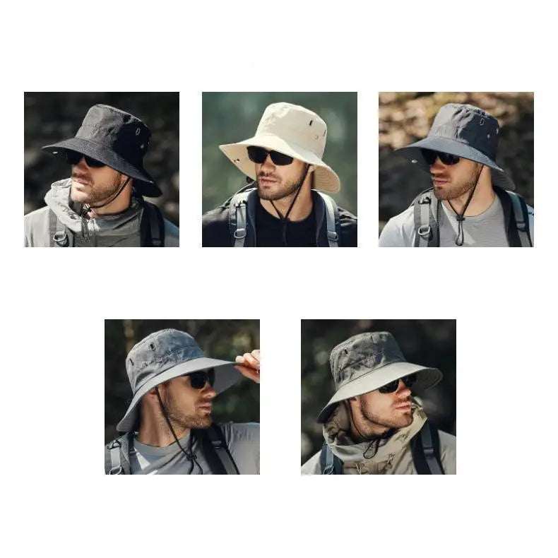 Cappello Da Pescatore Estivo Da Uomo Con Tesa Larga Protezione Solare Per Esterno Escursionismo Equestre