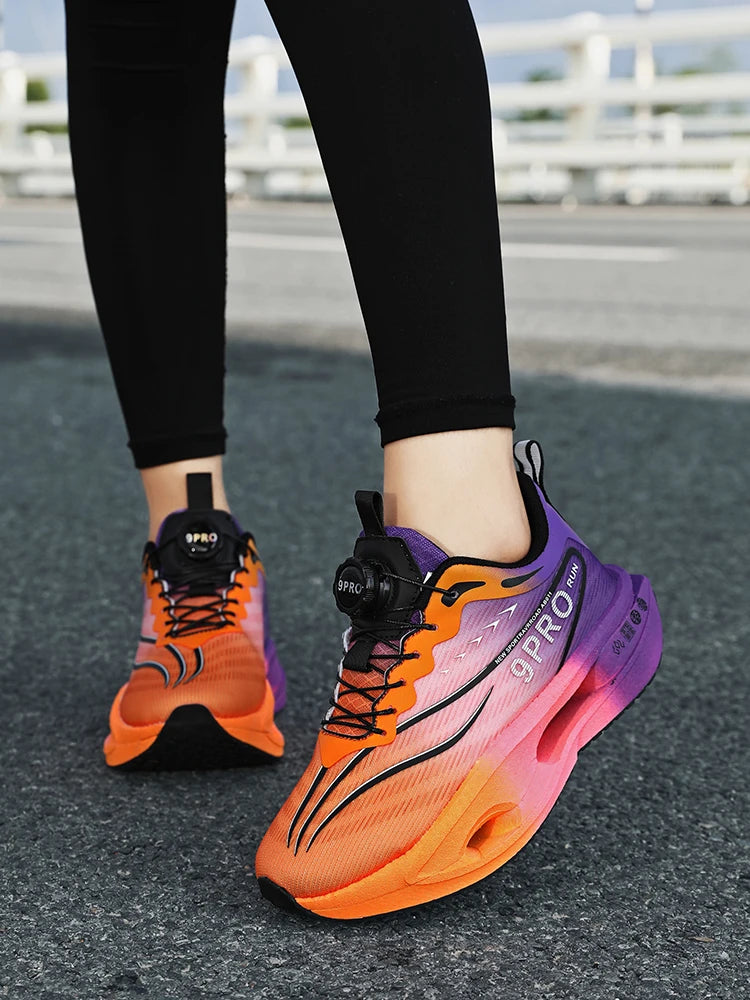 Scarpe Da Corsa Unisex Con Piastra In Carbonio E Cuscino Aria Traspiranti Leggere Sneakers Atletiche Antiscivolo