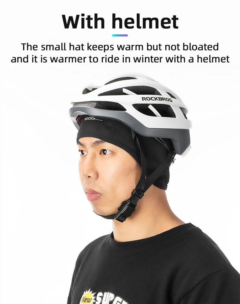 Rockbros Cappello In Pile Da Ciclismo Invernale Antivento Per Uomo Berretto Sportivo Da Esterno Caldo Per La Testa