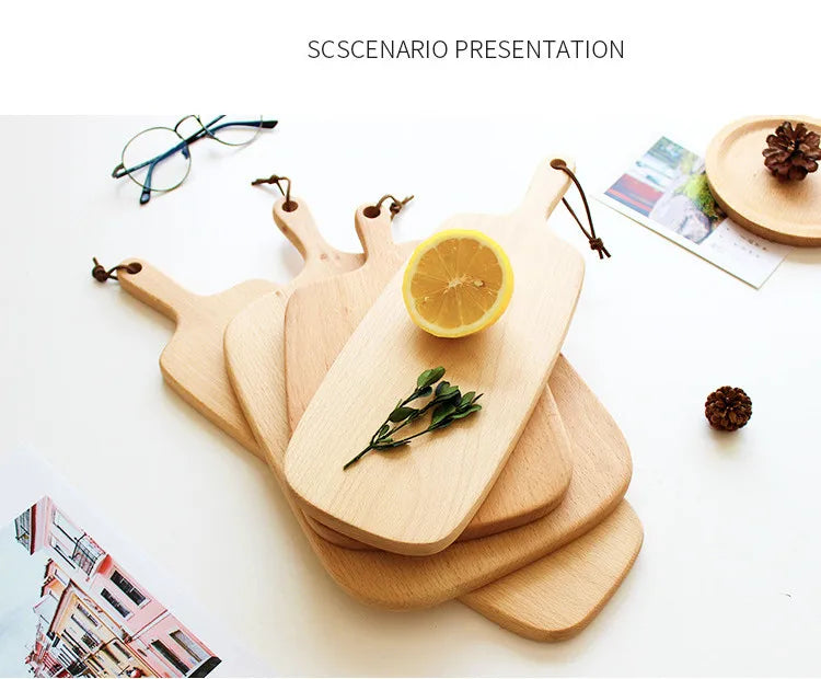 Tagliere In Legno Di Faggio Di Alta Qualità Per Cucina Tagliere Multiuso Per Pizza Pane Frutta Sushi Vassoio Sospeso