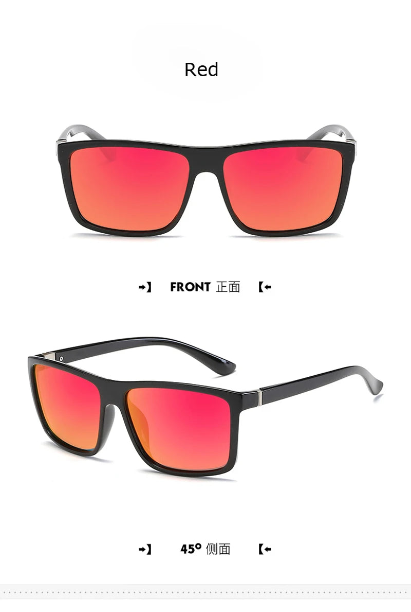 Occhiali da Sole Polarizzati Vintage Quadrati di Lusso per Uomo Donna Moda Arrampicata Guida Antiriflesso UV400