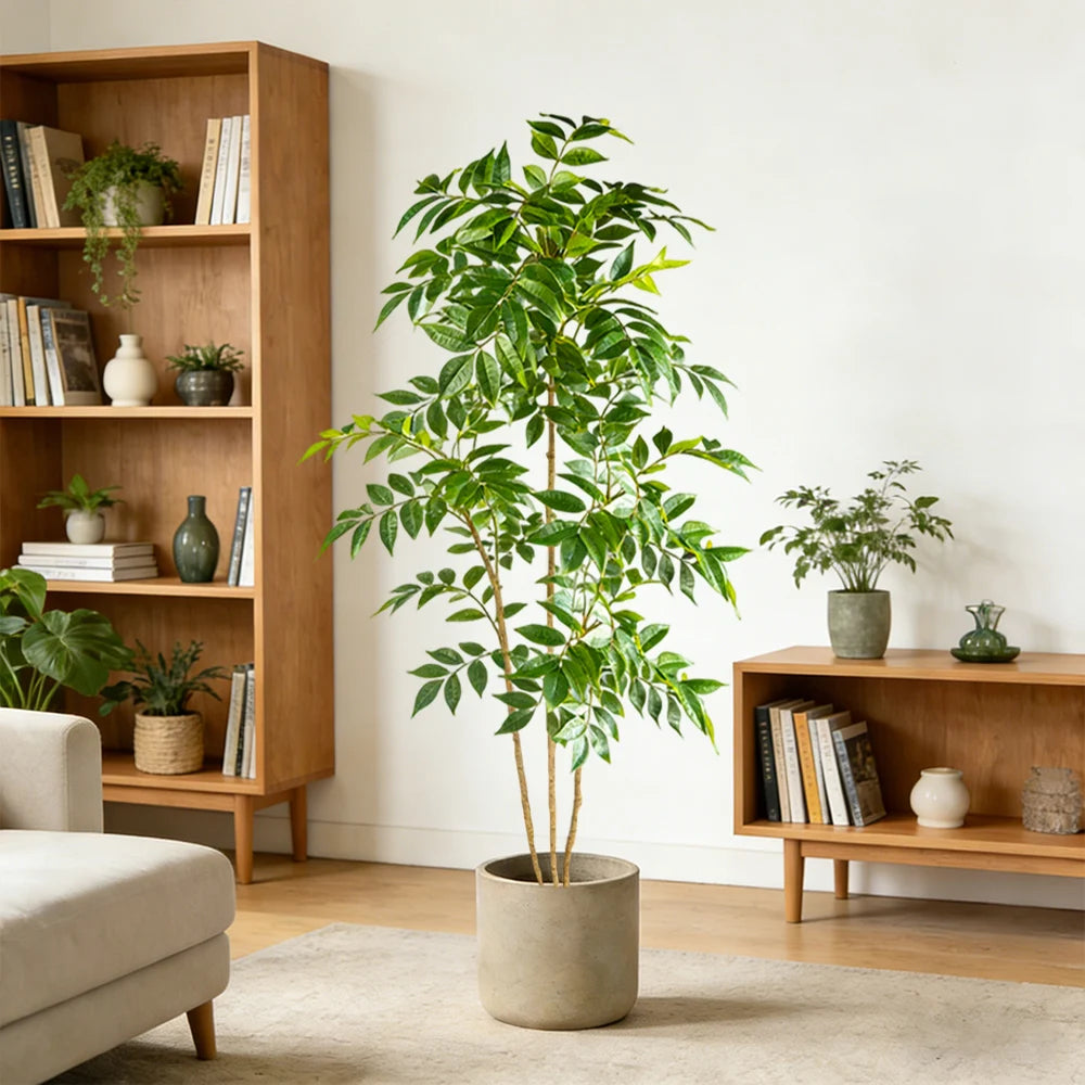 Albero Falso Baniano Tropicale Con Foglie In Plastica Disponibile In Altezza 76 110 E 140 Cm Ideale Per Soggiorni Uffici