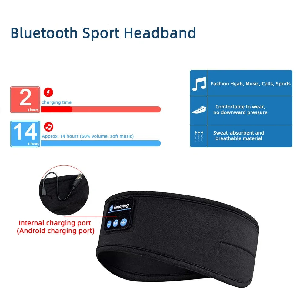 Cuffie Wireless Bluetooth Sportive Con Maschera Per Occhi E Fascia Per La Testa Senza Fili Auricolari Air Pro