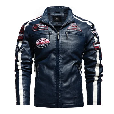Dimusi Giacche Invernali Uomo In PU Stile Moto Vintage Cerniera Ecopelle Biker Con Cappuccio Nero Blu Rosso Vino