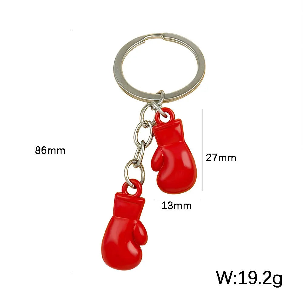Guantoni Da Boxe Portachiavi Personalizzati Simulazione Attrezzatura Fitness Ciondolo Per Uomo Donna Coppia Auto