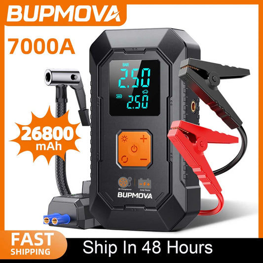 Avviatore Emergenza Auto 4 In 1 Power Bank 7000A 20000mAh 30000mAh Con Compressore 150 PSI Per Automobilisti Sicuri