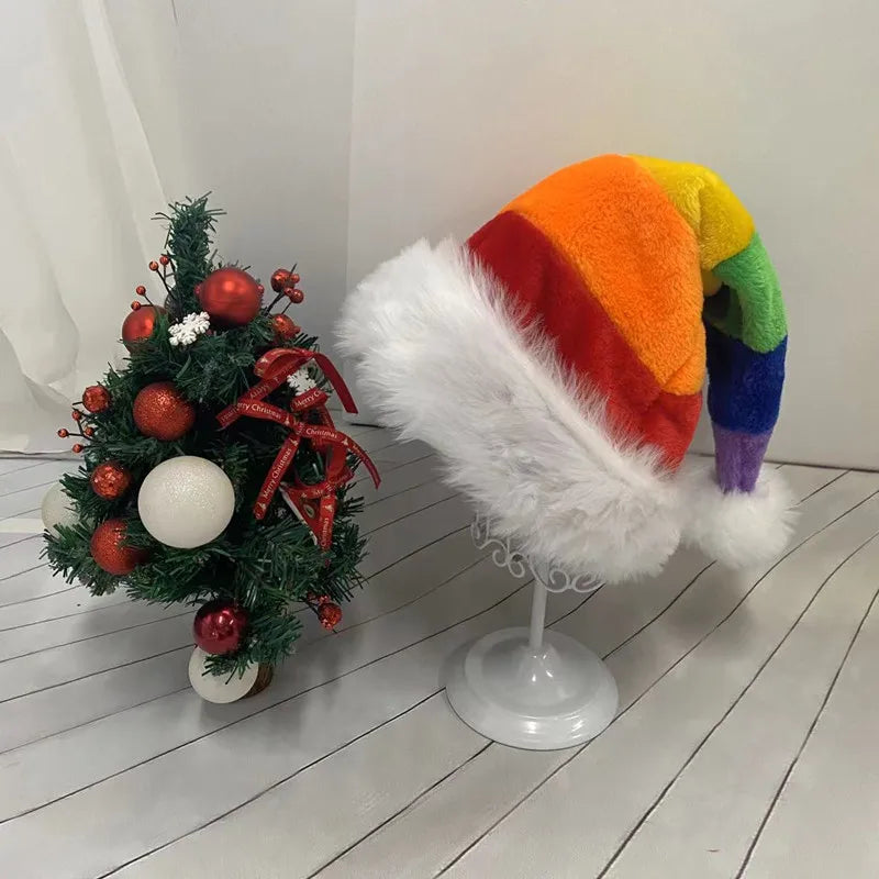 Cappello Di Babbo Natale Lungo In Peluche Unisex Rosso Per Natale Capodanno Decorazioni Festeggiamenti Regali