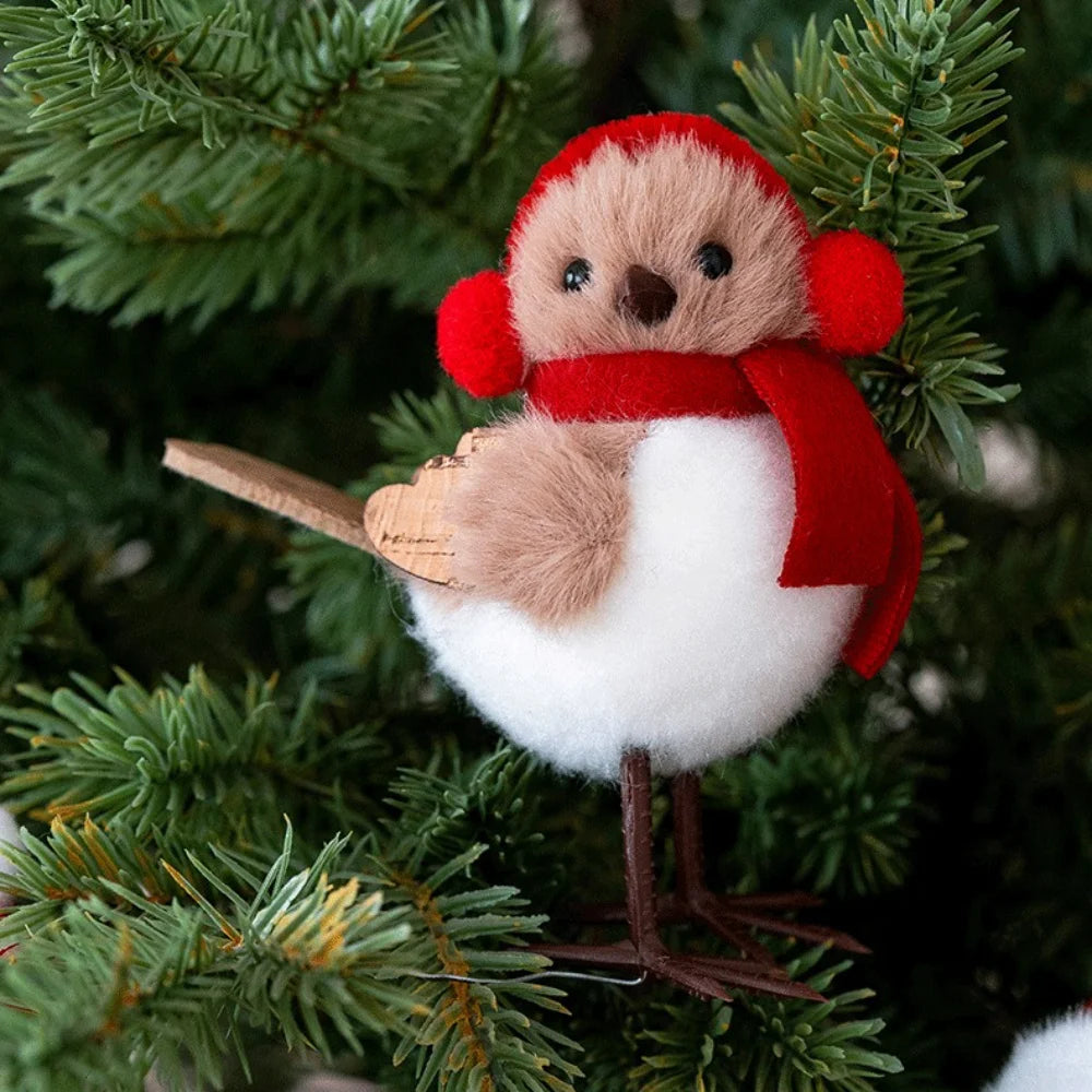 Uccelli Natalizi In Schiuma In Con Sciarpe Rosse Pendente Per Albero Decorazioni Natalizie Per Casa E Stanza