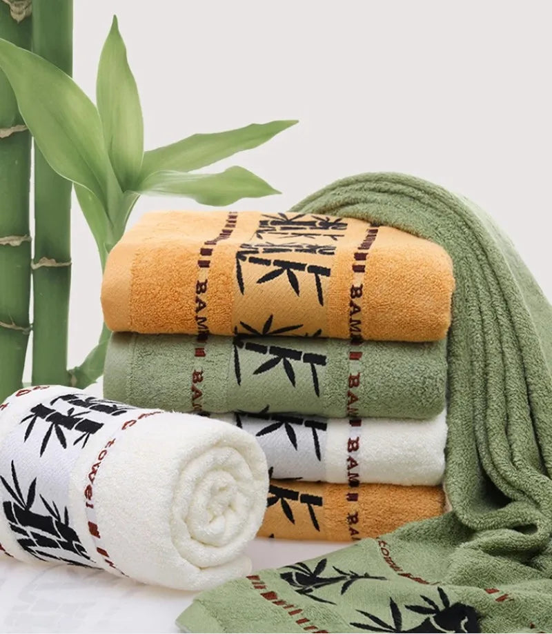 Set Asciugamani Da Bagno In Bambù Ricamati 2 Pezzi Morbidi Alta Qualità Per Viso E Corpo 34x34 34x74 70x140 Cm Regalo