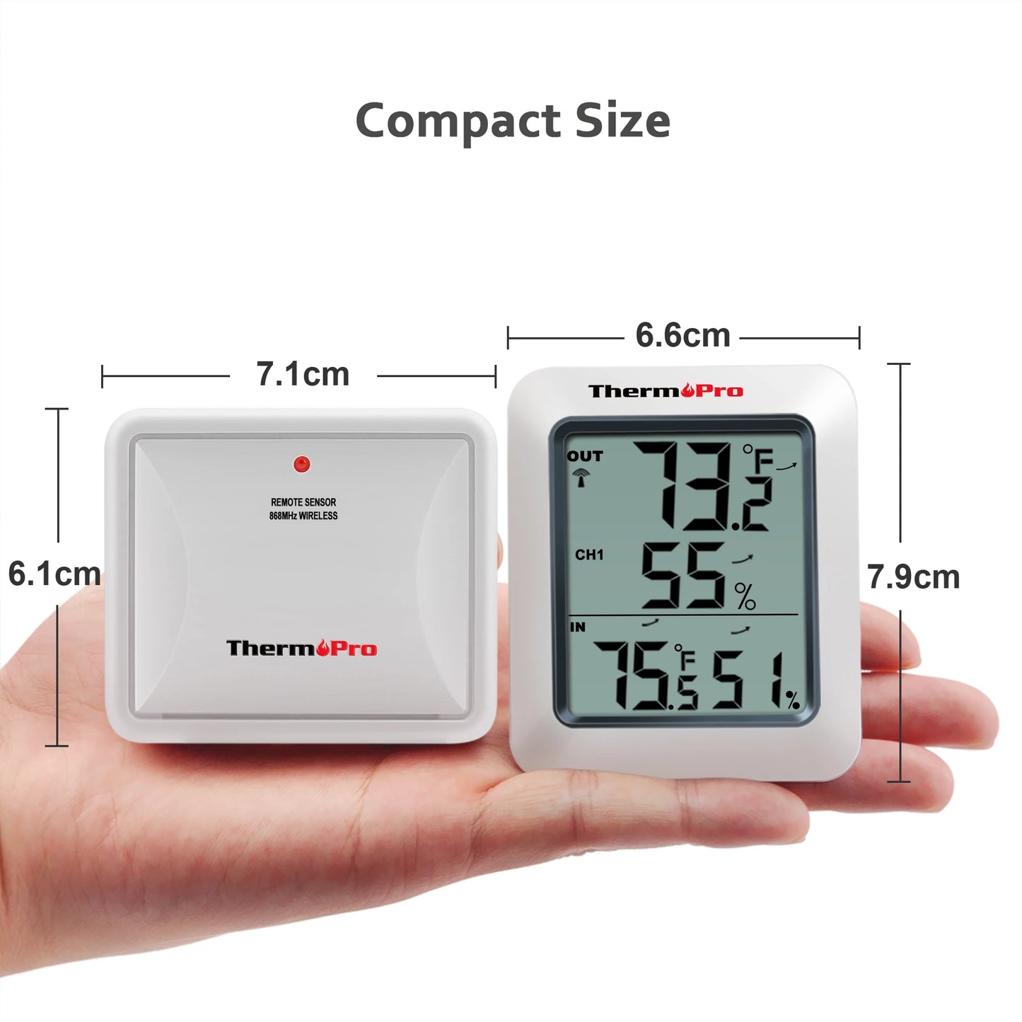 ThermoPro TP60C 60M Stazione Meteorologica Igrometro Digitale Wireless Interni Ed Esterni Per La Casa