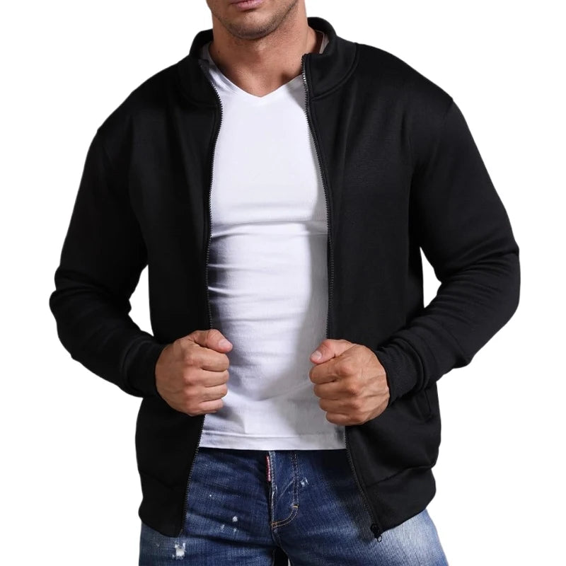 Giacca Da Uomo Leggera Senza Cappuccio Con Zip Per Esterni Streetwear M A 3XL Taglie Disponibili