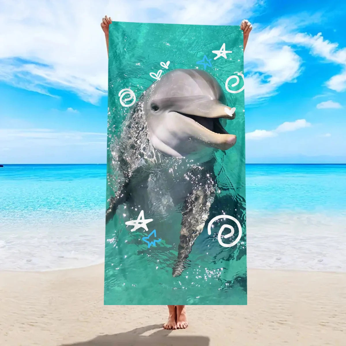 Telo Mare Stampato Con Animali Tartaruga Da Spiaggia Assorbente Ad Asciugatura Rapida Per Nuoto Sportivo AllAria Aperta