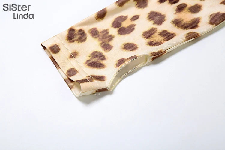 Sisterlinda Junior Tuta Alla Caviglia Leopardo Con Pantaloni Svasati High Street K24S50103