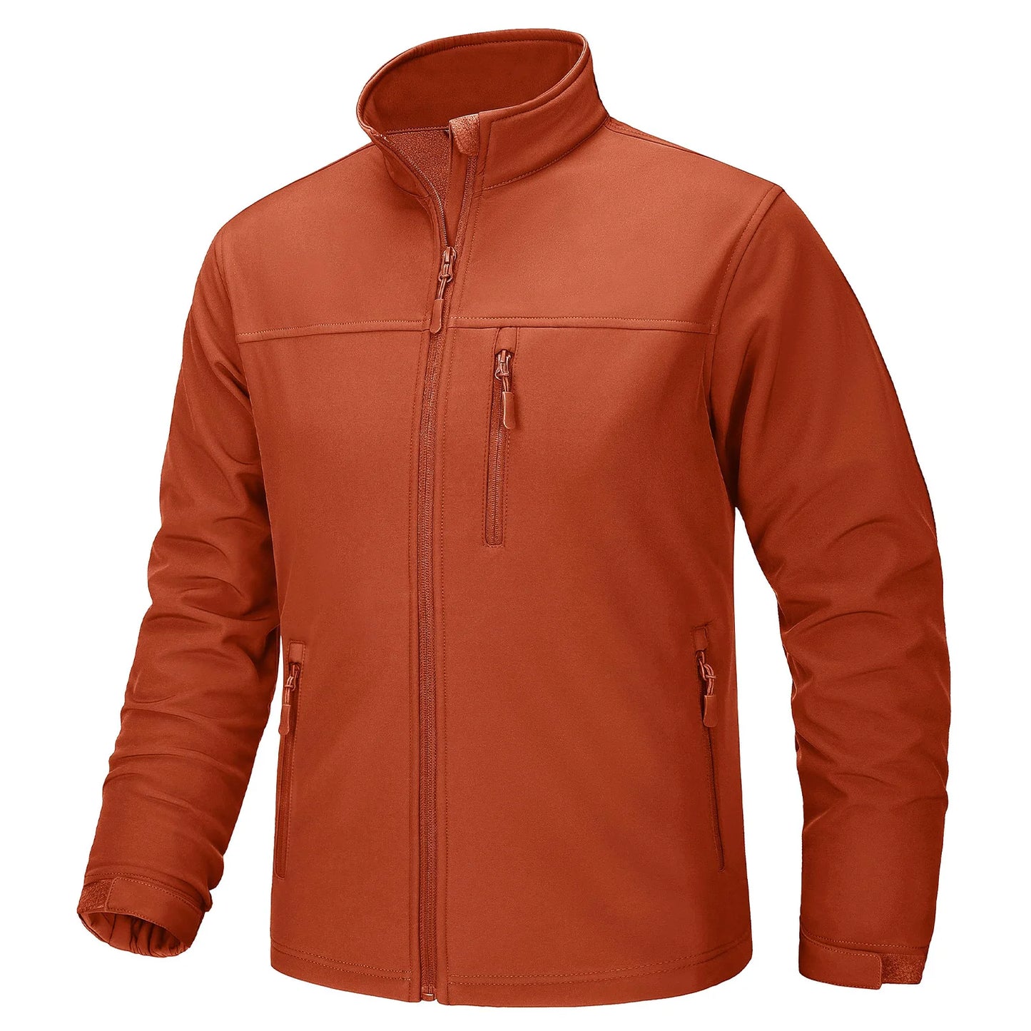 TACVASEN fodera in pile impermeabile giacca a vento giacche da lavoro invernali da uomo tasca con cerniera cappotti Casual capispalla con Zip intera top