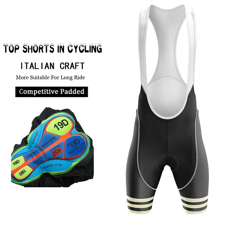 Pantaloncini con Bretelle da Ciclismo Estivi da Uomo Traspiranti con Gel Pad 19D per Mountain Bike